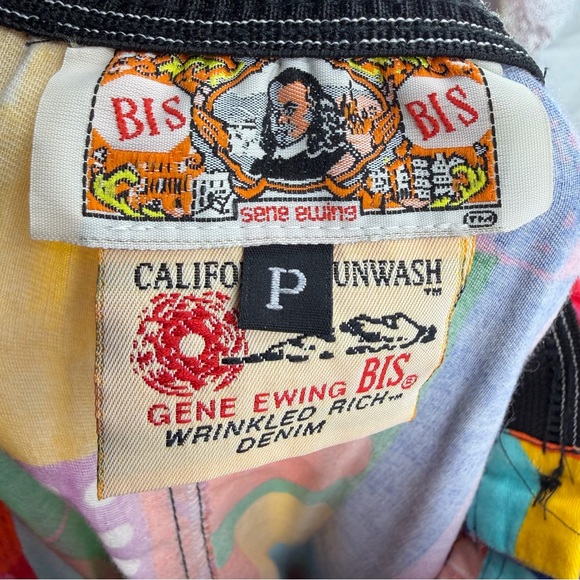 Vintage 1980s Gene Ewing BIS rainbow circle maxi skirt sz P XS - Picture 6 of 7